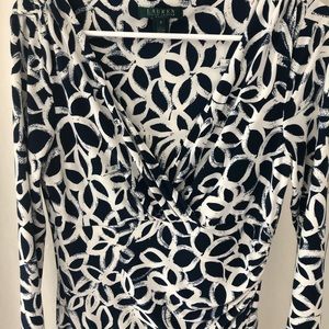 Lauren Ralph Lauren navy & white dress